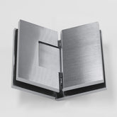 Forge Frameless Shower Hinge Heavy Duty Adjustable Glass to Glass 135 Degrees - Satin Chrome